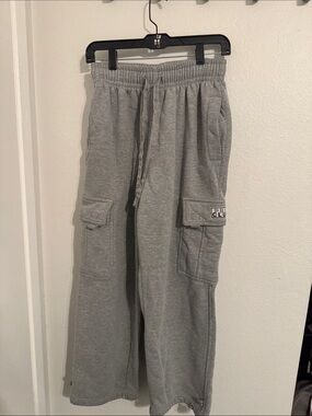 Pro Club Gray Cargo Sweat Joggers with Drawstring